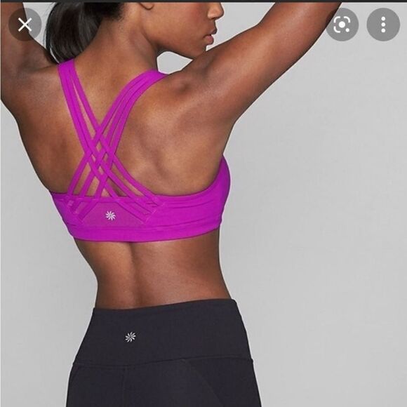 Athleta Hot Pink Fully Focused Sports Bra - Picture 11 of 11